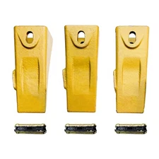 6737325 Bucket Teeth with 6737326 Flexpins for Bobcat Style Mini Excavator - 3PK