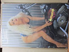 vintage Pleasure Ride Poster hot girl motorcycle garage 12230