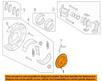KIA OEM 07-09 Sorento Rear Suspension Brake Components-Rotor 584113E500