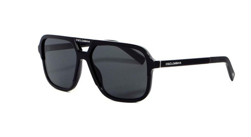 Occhiali da sole Uomo Dolce e Gabbana DG 4354 pilota neri 501/87 lenti  grigie | eBay