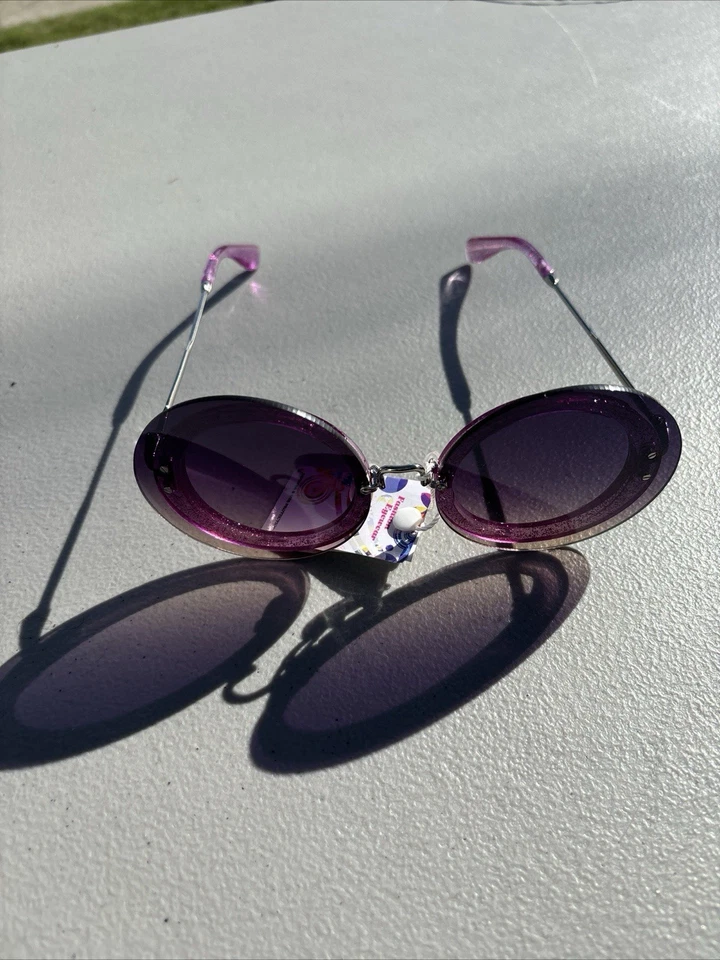 Gafas de sol redondas brillantes moradas  Foto 2 de 4
