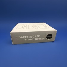 Full Pack 20 Regular Cigarettes Case/Box with Arc Lighter USB Rechargeable