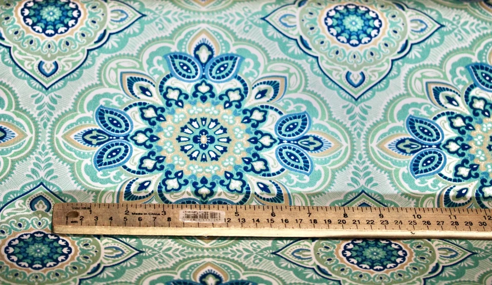 BERKSHIRE HOME WAM PUM TEAL FABRIC UPHOLSTERY WATER & STAIN REPELLENT 55" WIDE - Image 4 of 4