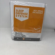 Hospitology Box Springs Encasement Zippered ~ 9-11" Pocket Split-King 39x80 NEW
