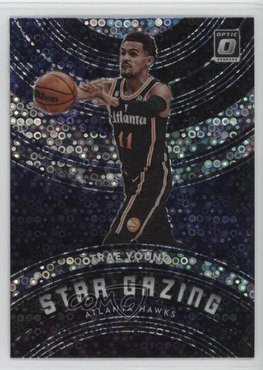 2022-23 Panini Donruss Optic Star Gazing Fast Break Holo Prizm Trae Young #3