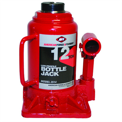 American Forge & Foundry Bottle Jack - 12 Ton Capacity - Low Profile - Manual -
