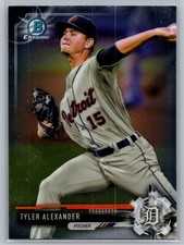 2017 Bowman #BCP48 Tyler Alexander Chrome Prospects Tigers Lot (2)