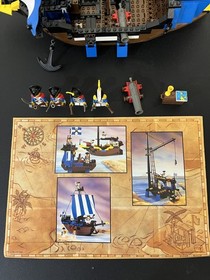Vintage Lego 6274 Caribbean Clipper 100% Complete w Instructions and Minifigures