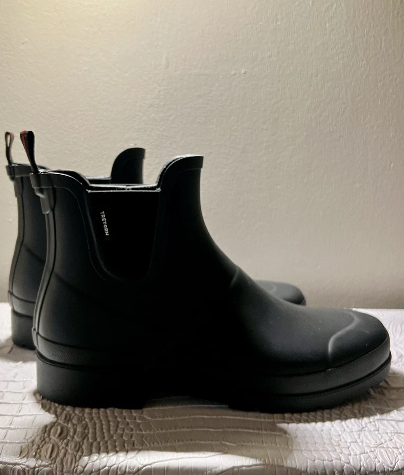 Botas de lluvia Tretorn para mujer Lina negras cálidas forradas cortas de goma talla 11 nuevas Foto 3 de 4
