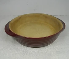 The Pampered Chef Family Heritage Cranberry Glazed Stoneware Dish 8 inch