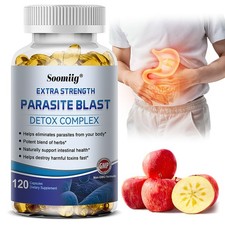 Parasite Blast Detox Complex 120 Capsules,Healthy Digestive,Gut  Colon Support
