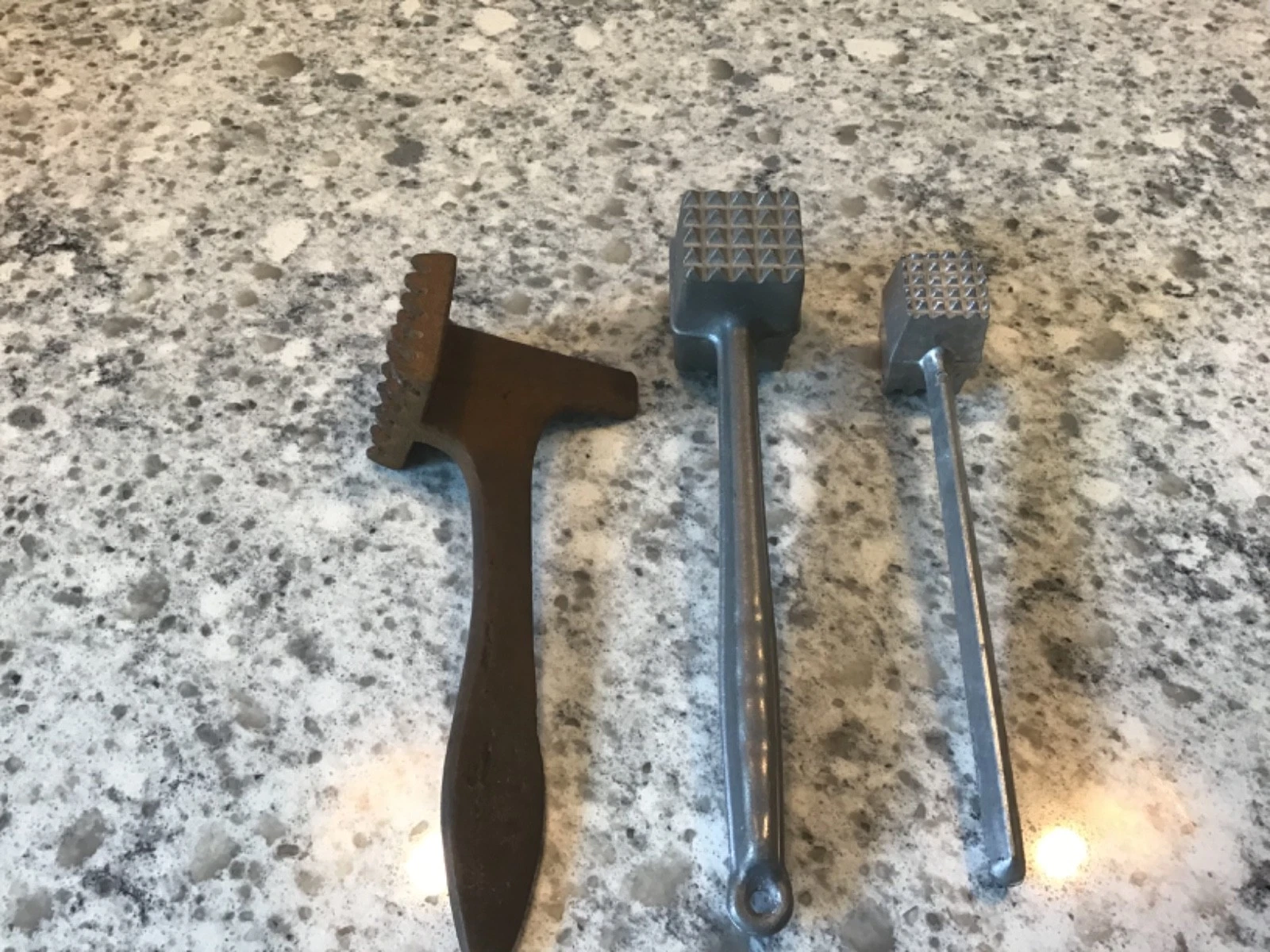 Primitive Cast Iron Meat Tenderizer Ice Chisel Hammer + 2 Aluminum Tenderizers
Opens in a new window