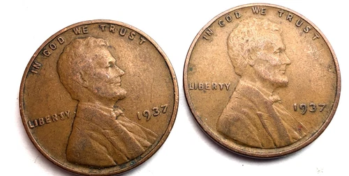 1937-P Lincoln Wheat 1c Pair ~~ EF+?! ~~ Get Both Sharp Coins ~ Low Start! ~ D51
