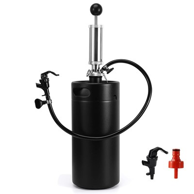 FERRODAY Stainless 128oz Mini Keg Hand Pump Beer Growler Beer Keg Draft Beer ...