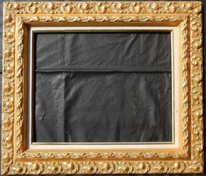 Ornate 16" x 20" Baroque Style Intricately Hand Carved Older Wood Frame NO RES.