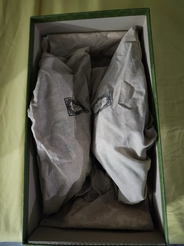 Sandalia Tanga Gucci Hombre Web Cuero, Negra/Roja/Verde, Talla UK 11/US 12 Foto 4 de 4