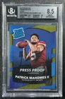 PATRICK MAHOMES II BGS 2017 PANINI DONRUSS 327 PRESS PROOF GOLD RATED ROOKIE /50