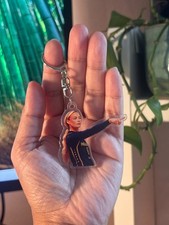 WNBA Sophie Cunningham Indiana Fever Acrylic Keychain Basketball Pointing