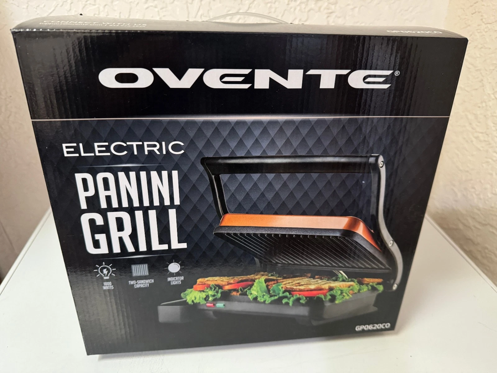 ovente electric panini grill