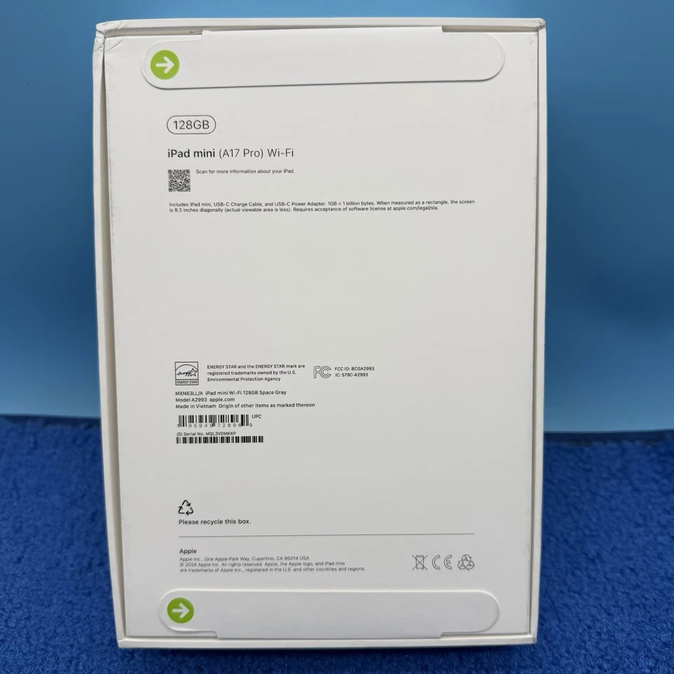 Apple iPad Mini 7th Generation 128GB A17 Pro Space Grey MXN63LL/A NEW - Image 2 of 4