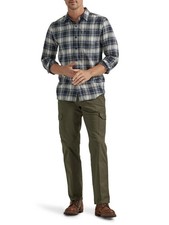 Lee Men's Extreme Motion Twill Cargo Pant Bottom Comfort Logo Frontier Olive New