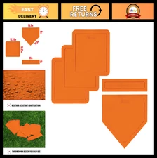 Baseball Base Set with Home Plate & Pitcher's Rubber - Ideal for Teeball & Kickb
