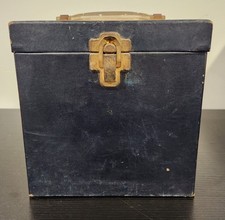 Platter-pak Vintage 45rpm Record Tote Black with 50 Dividers Good Condition