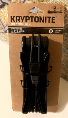 Kryptonite Folding Bike Lock, 2' 9'', with 2 keys, Brand New