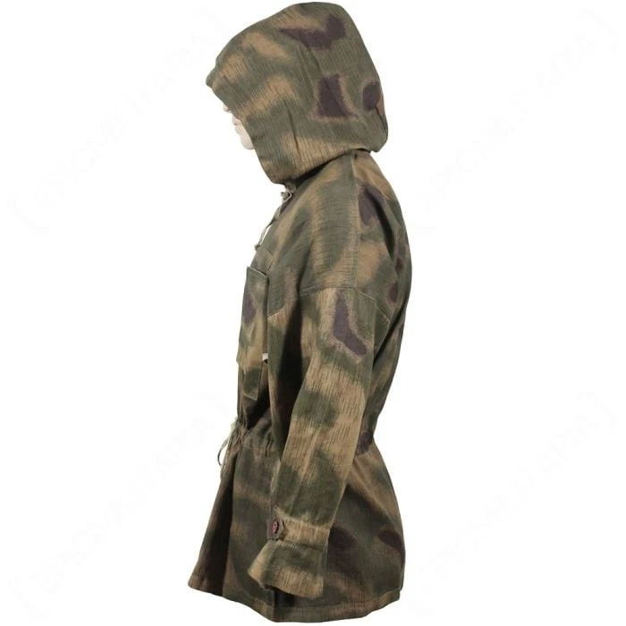 WW2 German Tan and Water Hooded Smock - Reproduction - 100% Linen - Image 2 of 4