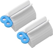 2pcs Rolling Tube Toothpaste Squeezer Toothpaste Seat Holder Stand for Bathroom
