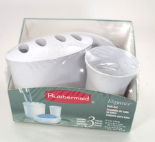 Rubbermaid Elegance White 3 Piece Bath Set NOS