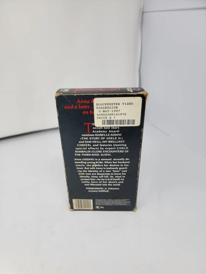 POSSESSION VHS Tape Demons Horror Sam Neill 1983 Vestron Video Foto 2 de 4
