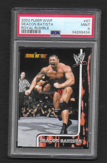 2002 Fleer DEACON BATISTA PSA 9 Rookie RC #67 WWF Royal Rumble Wrestling