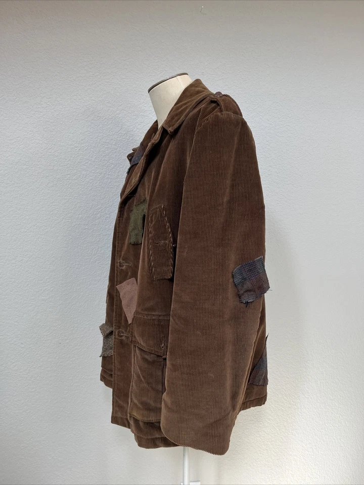 Chaqueta marrón pana años 50 para hombre violinista techo Annie Newsies L con parches sin hogar Foto 2 de 4