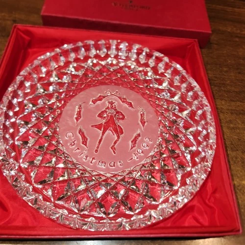 *VINTAGE* Waterford Crystal 12 DAYS OF CHRISTMAS PLATE (1993) 10 Lords a Leaping