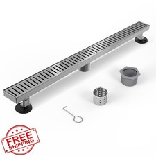 Shower Drain Stainless Steel for Bathroom: 28 Inch Brushed Nickel Linear Show...
