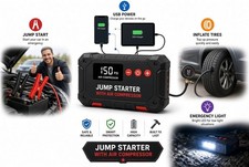 5000A Jump Starter with Air Compressor, Portable Car Battery Jump Starter with 1