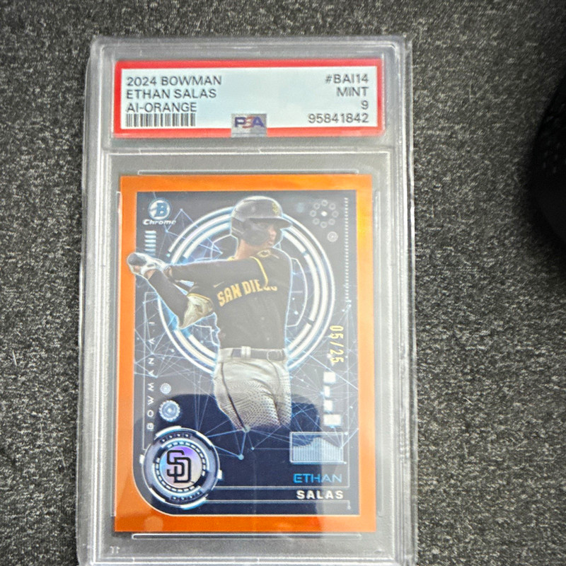 2024 Bowman Chrome Ethan Salas AI-Orange #BAI14 PSA Mint 9 05/25