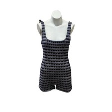 Zara Women's Jacquard Knit Romper Multicolor Size L Sleeveless