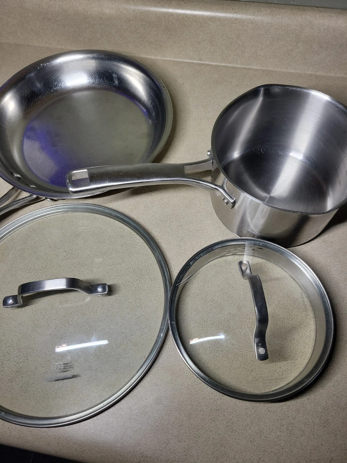Calaphalon Cookware 10 Inch Skillet With Lid And 2 Quart Pot With Lid