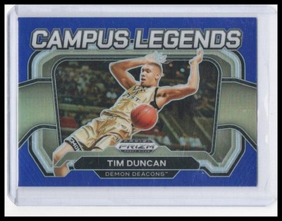 2024 Panini Prizm Draft Picks - Tim Duncan - Campus Legends Prizms Blue #/199