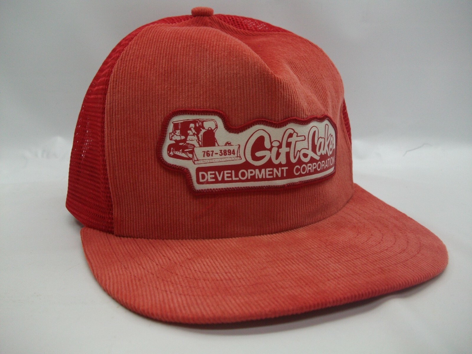 Gift Lake Development Corp Patch Hat VTG Faded Re… - image 1