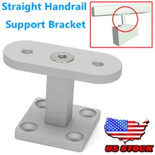 Billet Modern Straight Handrail Support Bracket Armrest Stand Wood Newel Post US