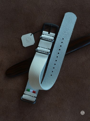 22 mm Cinturino nato artigianale saffiano Handmade Italy Leather Watch  Strap | eBay