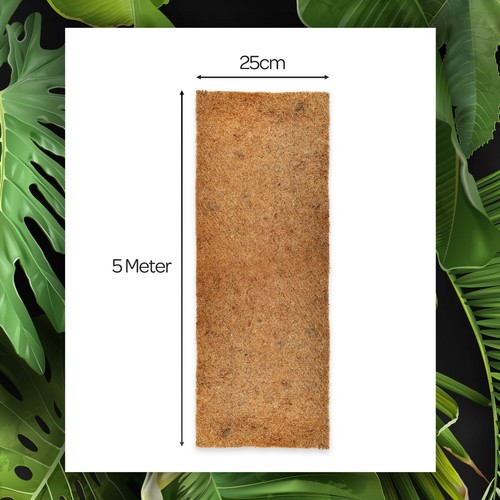 Kokosmatte aus 100% Kokosfasern 25cm x 5m Rolle Anzuchtmatte o. Latex Baumschutz - Bild 2 von 6