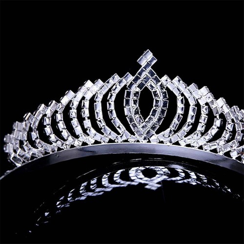 Wedding Bridal Princess Crystal Prom Hair Tiara Crown Headband with Comb AU - Picture 9 of 12