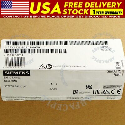New Siemens 6AV2123-2GA03-0AX0 SIMATIC HMI, KTP700 Basic DP 6AV2 123-2GA03-0AX0