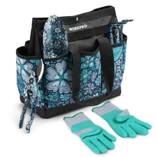 WORKPRO Garden Tool Set 5PC Garden Hand Tool Heavy Duty Gardening Tool Set w/Bag