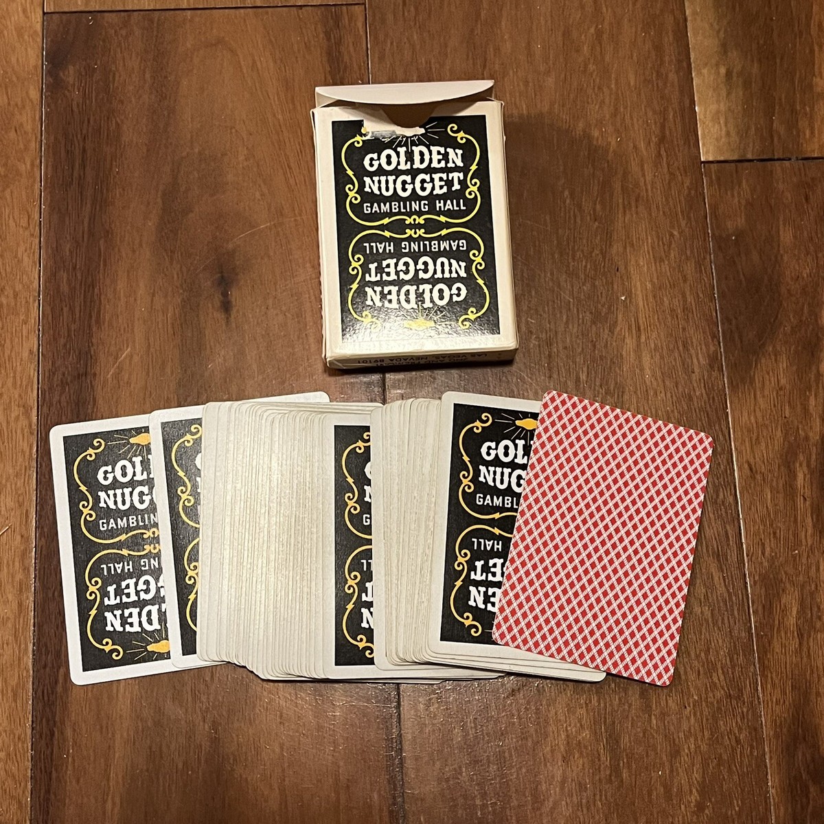 美品 第2世代 Golden Nugget カジノデック 黒 ゴールデンナゲット Second Generation Golden Nugget, Las Vegas, Type 2 Deck