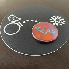 RELAX!  Hand Made Custom Copper Golf Ball Marker!